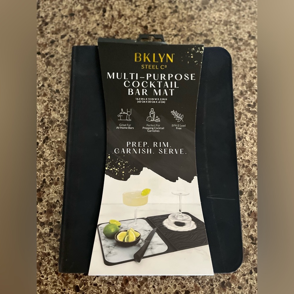 BKLYN Steel Co. Multi-Purpose Cocktail Bar Mat